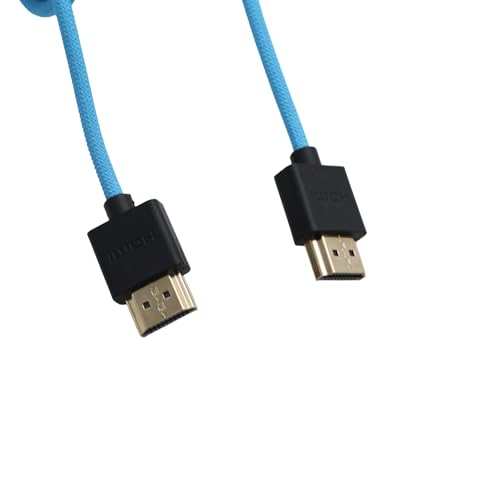 Cable HDMI 2.1 8K trenzado azul para cámaras de bolsillo Blackmagic