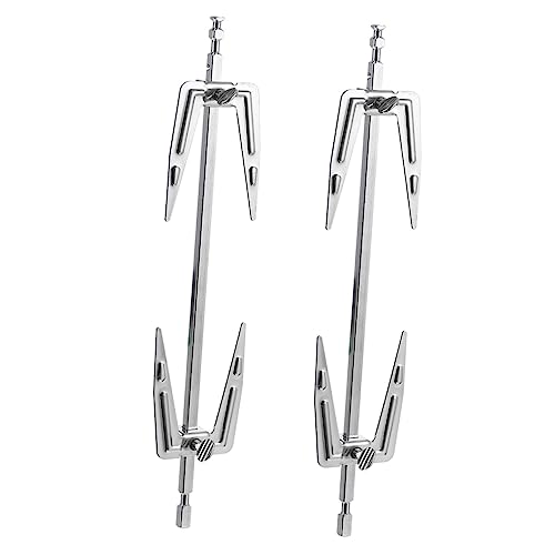 KONTONTY 2Pcs Rotating Grill Forks Stainless Steel Roast Chicken Forks for Electronic Ovens and Air Fryers Fit Easy to Clean Bbq Utensils for Home Cooking and Grilling