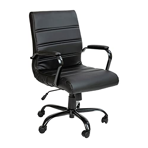 Stylish Mid-Back Leather Executive Chair