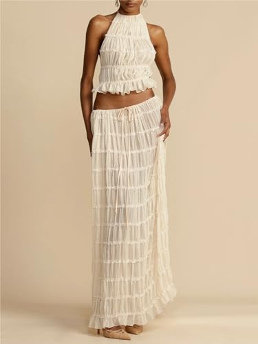 Chic and Breezy Beach Maxi Skirt Set for Women - Image 2