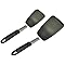 Unicook 2 Pack Flexible Silicone Spatula, Turner, 600F Heat Resistant, Ideal for Flipping Eggs, Burgers, Crepes and More, Black