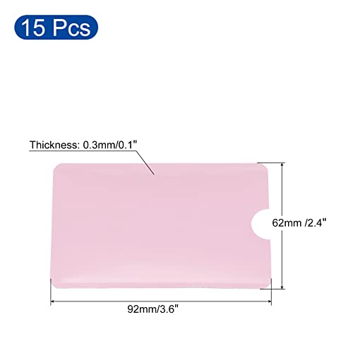 PATIKIL RFID Blocking Credit Card Sleeves, 15 Pack Contactless Protector Holder for NFC Purse,Pink2