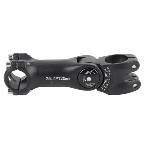 Baxnore Verstellbarer Lenkervorbau, 60-Grad-Fahrradvorbau aus Aluminiumlegierung für Mountainbikes, Rennräder, Pendlerfahrräder, leichte, langlebige 25,4 x 120 mm lange Fahrradlenk