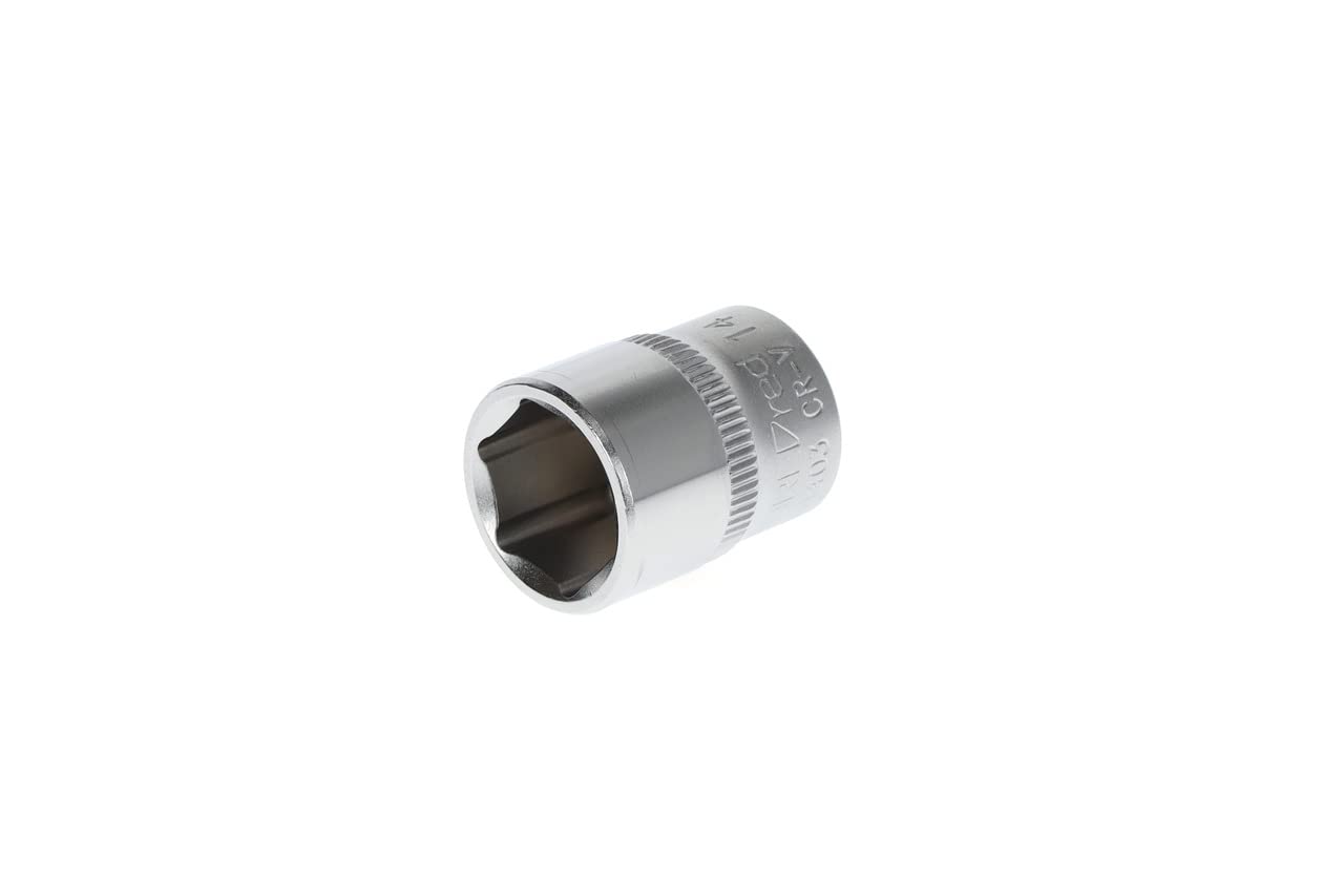 GEDORE red Socket, 1/4" 6.3 mm drive, hexagonal, 14 mm AF, Tool, R41001403, steel