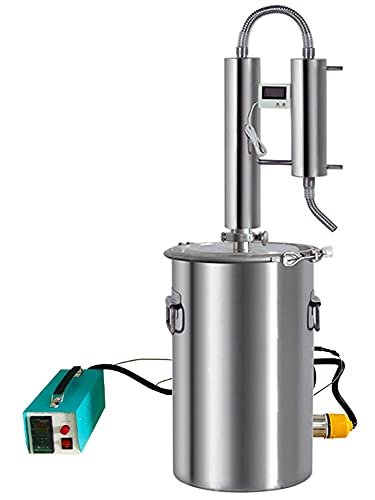 20L Temperature control box heating rod Moonshine Distiller Distillation Column Home Brew Alcohol Making Machine kit Brewing Distillation Liquor Small Machine (Set package A)