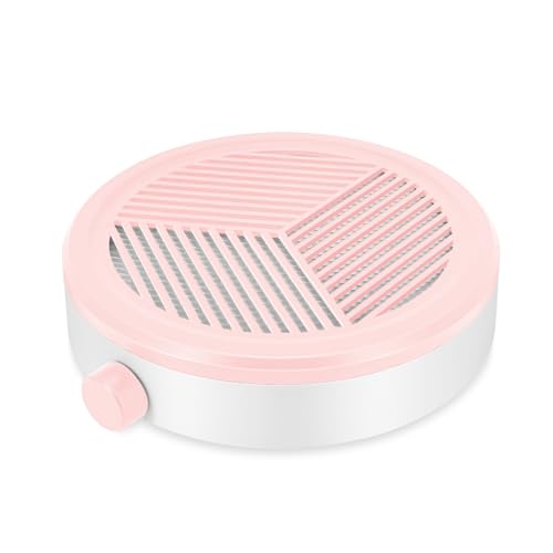 Petit Aspirateur Ongles, Aspiration Réglable, Puissant Aspirateur à Ongles Manucure Table Aspirateur de Poussière D'ongles (blanc-rose)