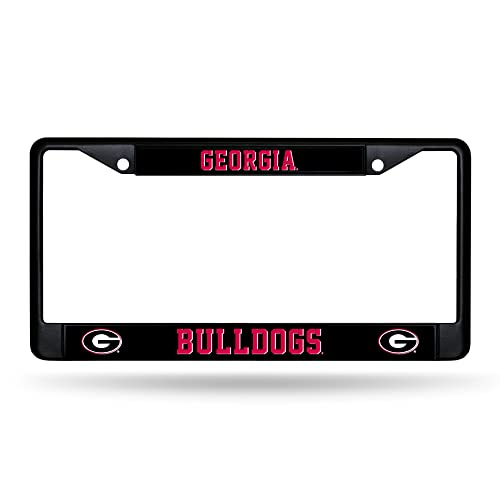 Rico Industries NCAA Georgia Bulldogs Black License Plate Frame 12 x 6 Black Chrome Frame 12 x 6 Car/Truck Auto Accessory