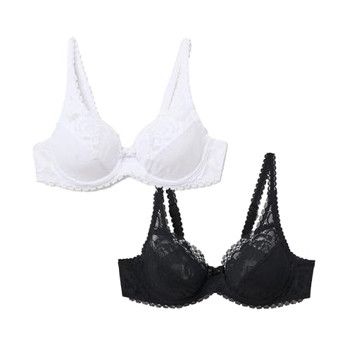Playtex Flower Elegance-Sujetadores (2 Unidades), Multicolor, 105E (Pack de 2) para Mujer