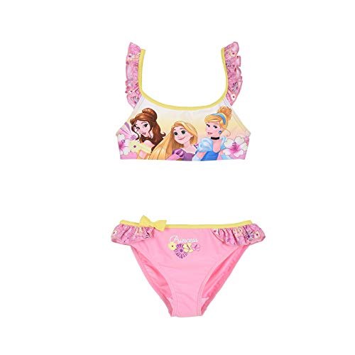 Disney Costume 2 Pezzi da Mare Ufficiale Principesse per Bambina Piscina 3135 Rosa 3 Anni