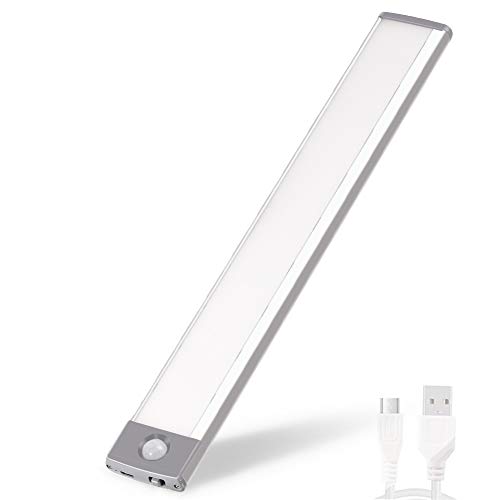 RXWLKJ Rechargeable Motion Sensor Led Lights Ultra Thin Softer Under Counter 54-LED Closet Lighting Battery Operated Lights Kitchen Under Cabinet Lighting Stick On Lights Night Lights Wireless Light