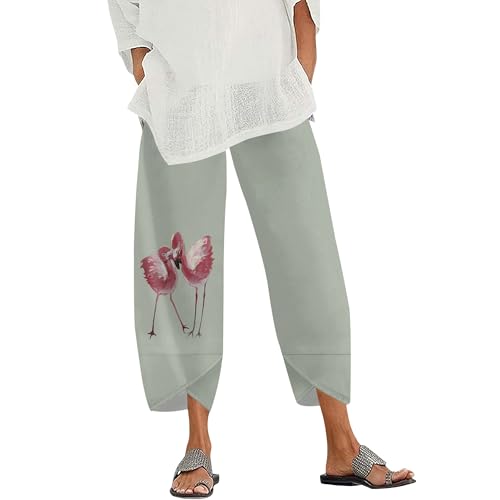 Stylish Ocean Octopus Print Cotton Linen Pants Unisex Loose Fit Beach Bottoms Summer Wear Casual Lounge Trousers