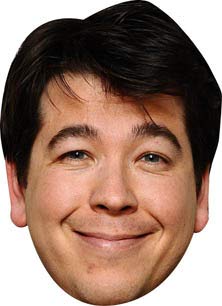 FoxyPrinting Michael Mcintyre Comedian Celebrity Cardboard Party Face Mask Fancy Dress