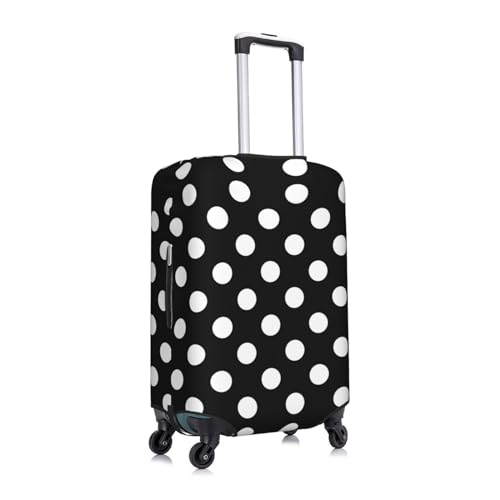 Black And White Polka Dot Print Washable Luggage Cover - Fashion Suitcase Protector Fits 18-32 Inch Luggage3