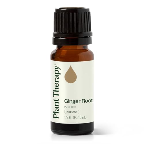 Plant Therapy Ginger Root CO2 Essential Oil 10 mL (1/3 oz) 100% Pure and Undiluted Natural Aromatherapy Ginger Oil for Diffuser Skin & Massage and Hair