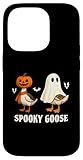 silly spooky goose halloween funny silly goose pumpkin ghost custodia per iphone 14 pro