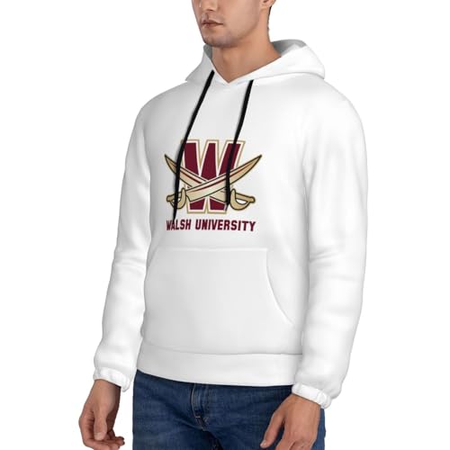 Oicvrct Walsh University Men's Fleece Lined Hoodie - Ultra-Soft Plush Lined Hooded Sweatshirt with Pocket4