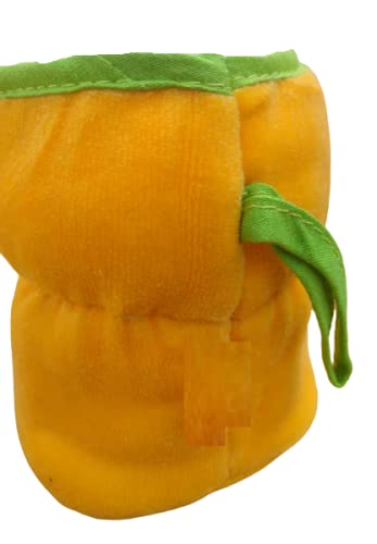 Image of Bottle Covers for Wide Neck /Broad Neck Soft Plush Stretchable Baby Feeding Bottle Cover with Strap for 125ml, 120 ml and 140 ml Feeders (Multi Colour) Pack of 2 Blue-Yellow.