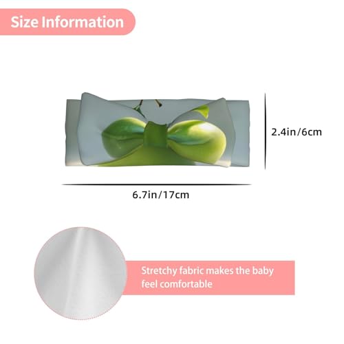 Green Apple Baby bow headband (0-6 months) - Universal for newborns to toddlers, a must-have for cute decoration3