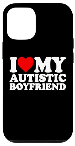 I Love My Autistic Boyfriend Heart My Autism BF Carcasa para iPhone 12/12 Pro