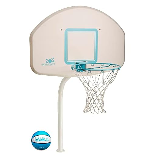 Dunnrite DeckShoot Pool Basketball Hoop with Stainless Steel Rim and Brass Anchor (DMB200BR Stainless)