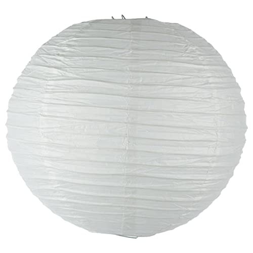 Atmosphera - Lanterne boule - papier et métal - blanc - D35 cm