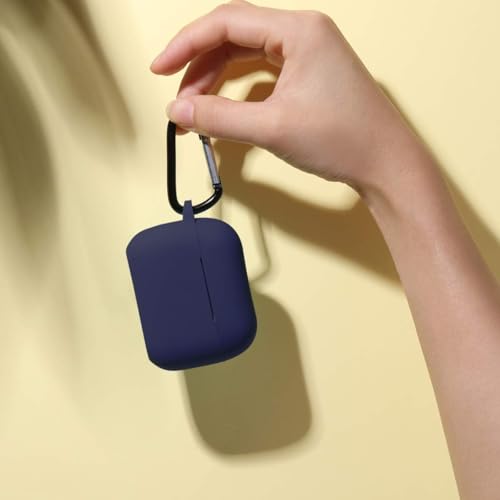 Image of EDNITA Airpods Pro 2 Case Compatible with Airpod 2 Pro & Airpods Pro, Earphone Case Cover Keychain | Shock Ressitant Full Protection LED Visible (Navy Blue)