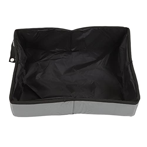Arenero Plegable para Gatos de Tela Portable Gris miniatura 5