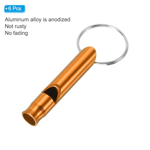 Silbato de emergencia PATIKIL de aluminio para seguridad miniatura 3