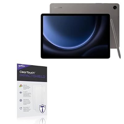 BoxWave Screen Protector Compatible with Samsung Galaxy Tab S9 FE - ClearTouch ImpactShield (2-Pack), Impenetrable Screen Protector Flexible Film