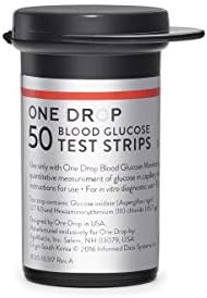 One Drop Glucose Test Strips (50 Count)—Compatible with One Drop Glucose Meter and Starter Kit