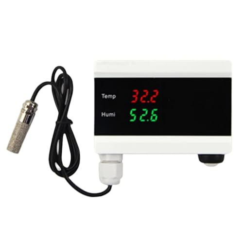 NJTHNTJR Sensor de Temperatura y Humedad WIFI Tuya para Hogar Inteligente con Controlador de Termostato Doméstico con Pantalla LCD