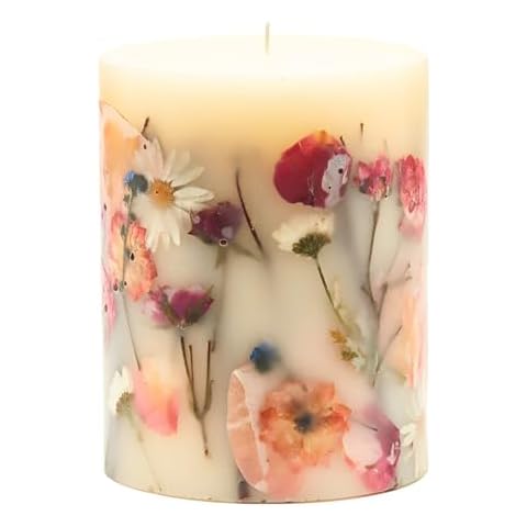 Rosy Rings Apricot Rose Round Botanical Candle - Aromatherapy Candles, Long Lasting Candles, Home Decor Candles (Medium) Cover