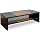 TEAMIX 2 Tiers Desktop Monitor Stand Riser 20 Inch Printer Stand with Storage Small TV Riser Laptop Wooden Desk Organizer She