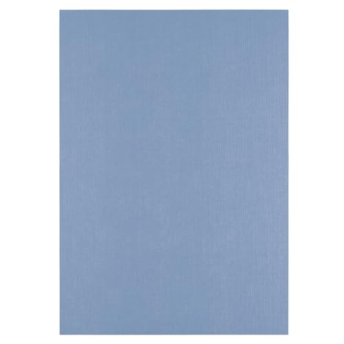 Florence Papier Cartonné en Lin A4 Bleu – 10 Feuilles Couleur Steel 250 g – pour Scrapbooking, Faire Part de Mariage & Loisirs Créatifs