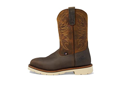 Image of Thorogood American Heritage 11 inch Square Toe Wellington Leather Work Boots for Men with Slip-Resistant Outsole