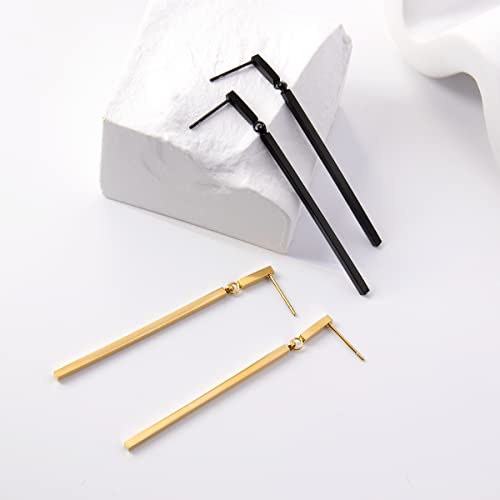MUYAN Long Metal Bar Dangle Drop Earrings for Women Minimalist Vertical Bar Earrings 6