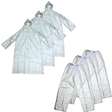 [九州まごころ本店] まとめ買い レインパンツ＋レインコート 大人用 ×3着セット 使い捨て 男女兼用 雨合羽 レインウェア 防災 イベント レジャー アウトドア 通勤 通学 DIY ガーデニング セイワプロ (レインパンツ＋レインコート)