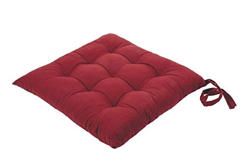 Coussin 40 x 40 cm avec Lacets Bordeaux Cover