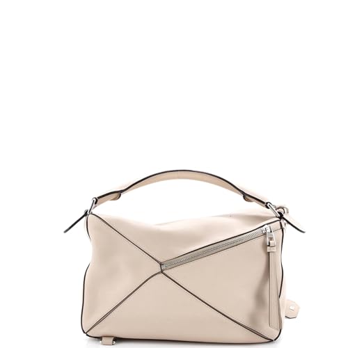 Pre-Loved Puzzle Bag Leather Medium, Neutral3