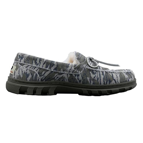 Image of Bonezzz Flex Slippers - Comfy Feet Warmers for Men | Durable and Sustainable Feet Warmers with Memory Foam with Mossy Oak Camo and Faux Shearling Lining - Indoor and Outdoor Use