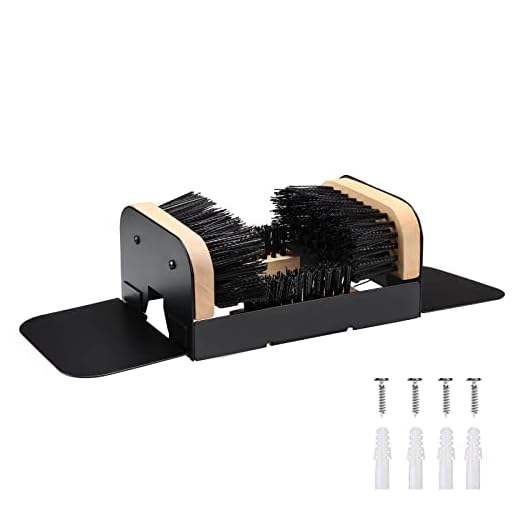 HUILE The Original Boot Scrubber, Outside Boot Scraper with Replaceable Brushes, for All Weather Industrial Shoe Cleaner & Scraper Brush (with Ears)