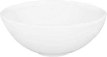 Stylish Round Vessel Sink 16 x 16 Inch Porcelain Over the Counter Bathroom Sink Enamel Glaze Finish Smooth and Stain Resistant Non Porous Surface, P-224