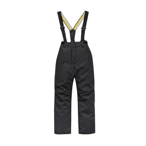 Boys Girls Ski Bib Snow Pants Kids Straight Elastic Waist Waterproof Windproof Thick Solid Overalls Adjustable Strap