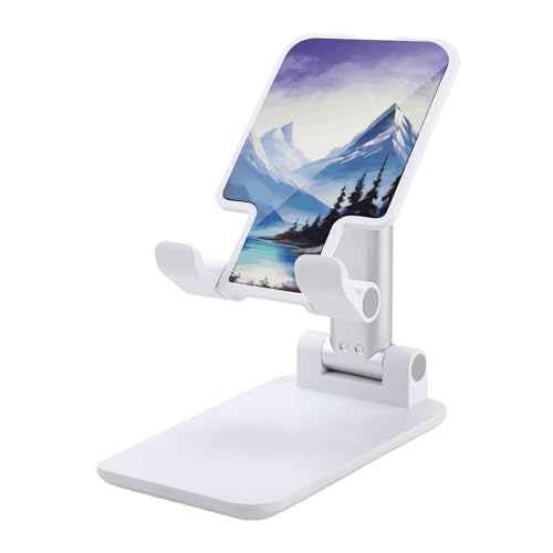 Support téléphone bureau pliable motif montagne pour smartphone et iPhone