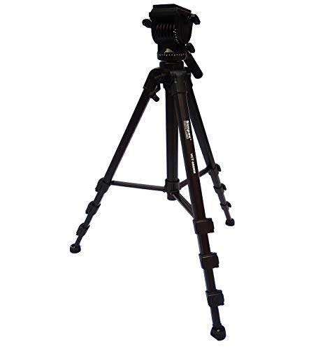Image of Eloies Simpex VCT-988RM Professional Heavy Duty Video Tripod | Portable Lightweight Aluminum Tripod with 360 Degree Ball Head | Carry Bag Included (Black)