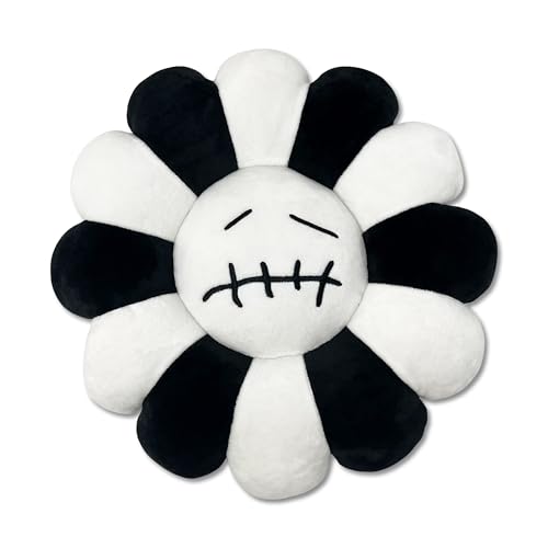 VERSILI Flower Plushie Pillow Black & White