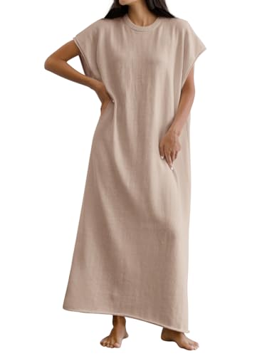 Wenrine Womens Casual Short Sleeve Dress Summer...