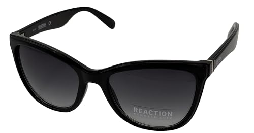 Kenneth Cole REACTION Mens Square Shiny Black Plastic Sunglass KC1366 1B
