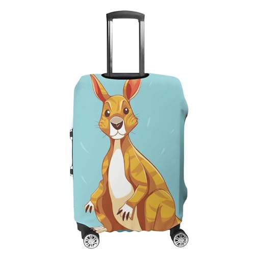 Funny Cartoon Kangaroo Zoo Printed Luggage Cover Protector, Fits 18-32 Inch Luggage4