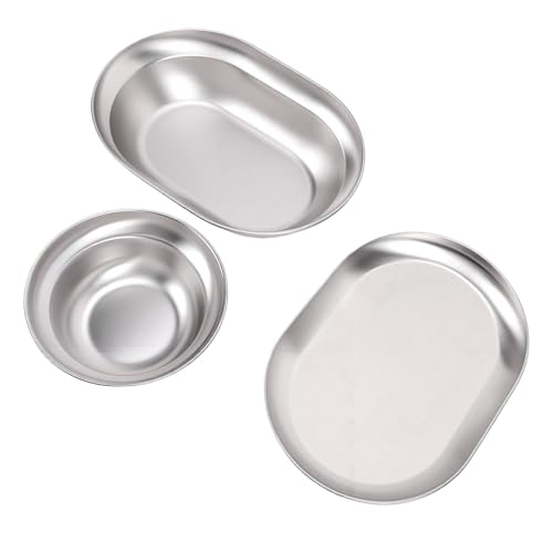 POCREATION Camping Mess Kit, 304 Acero Inoxidable Platos y Cuencos 3 Piezas